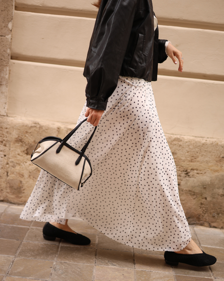 URSULA – Ballerine tressée pour femme avec talon large