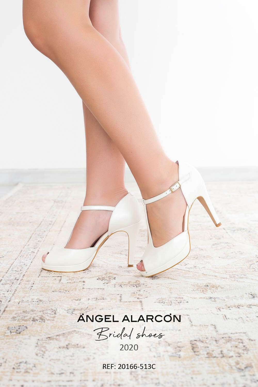Zapato Mujer Elegante Blanco Tacón Muy Alto. Alarcon - Ziwi Shoes